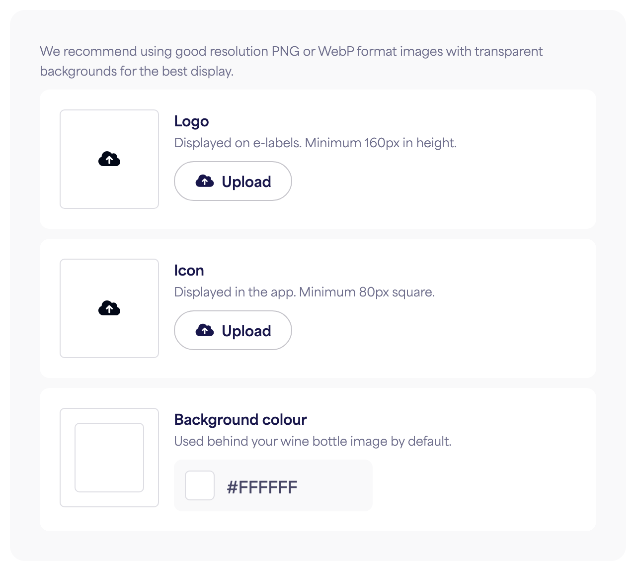 The Branding section of the brand Settings panel
